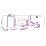 Füstös tölgy színű szerelt fa TV-szekrény 102 x 35 x 36,5 cm 8