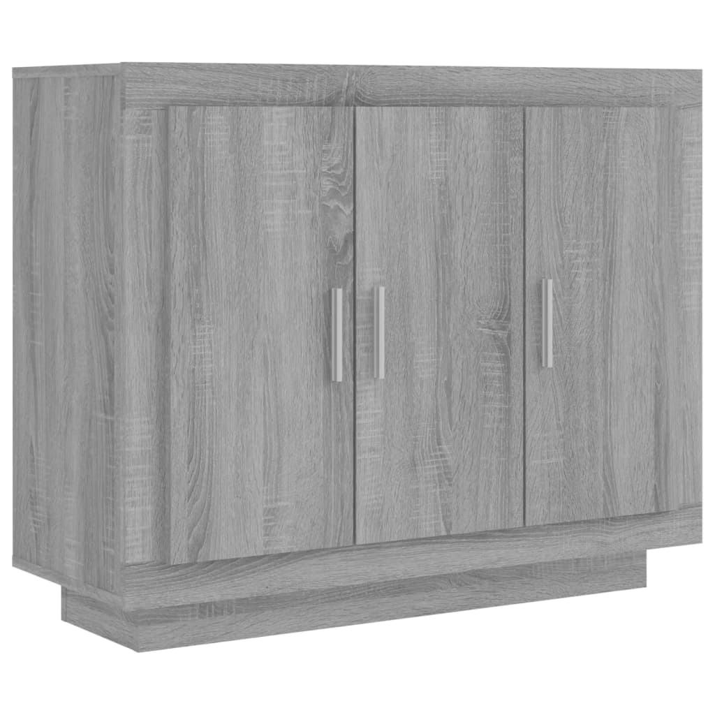 Szürke sonoma szerelt fa tálalószekrény 92x35x75 cm 2