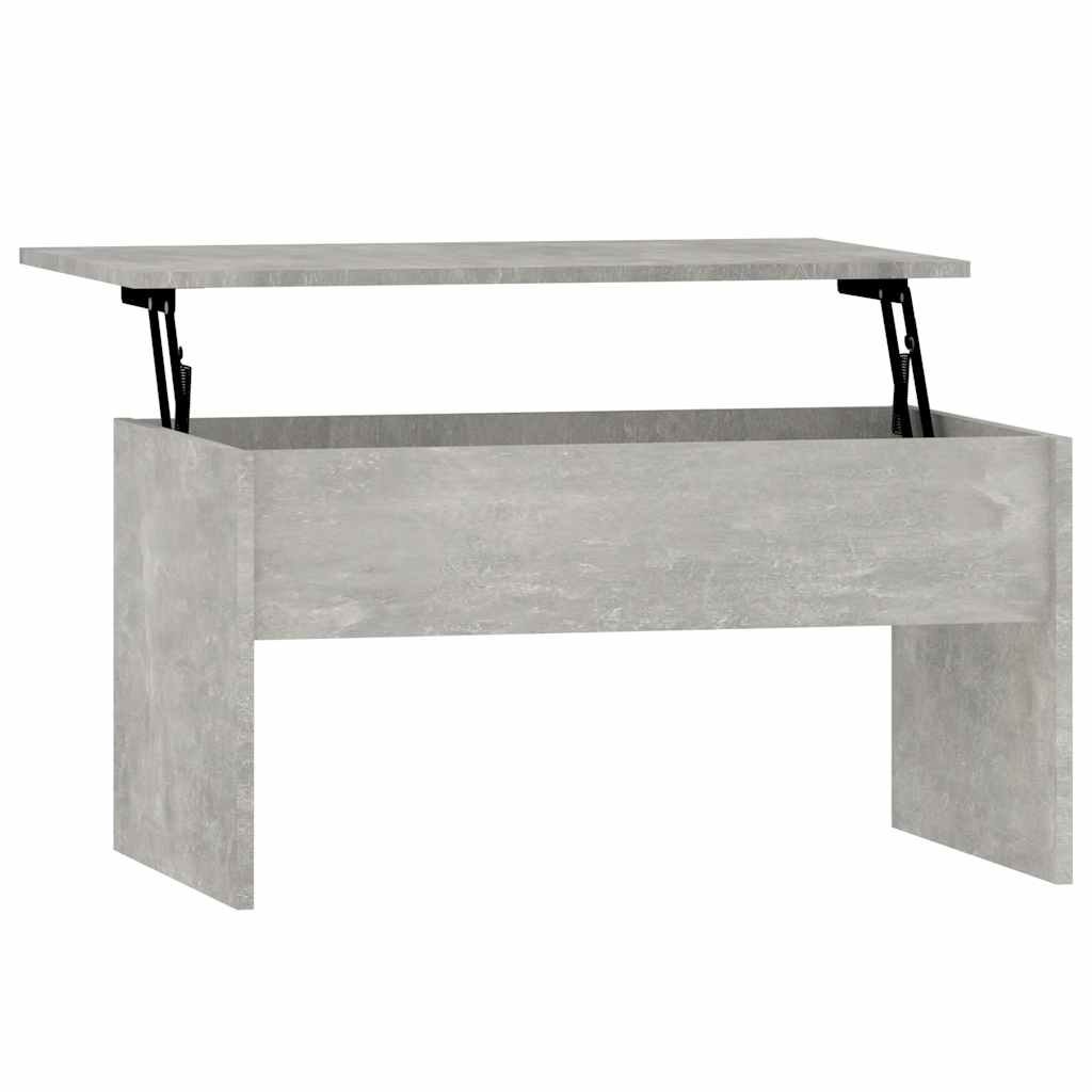 Betonszürke szerelt fa dohányzóasztal 80 x 50,5 x 41,5 cm 2