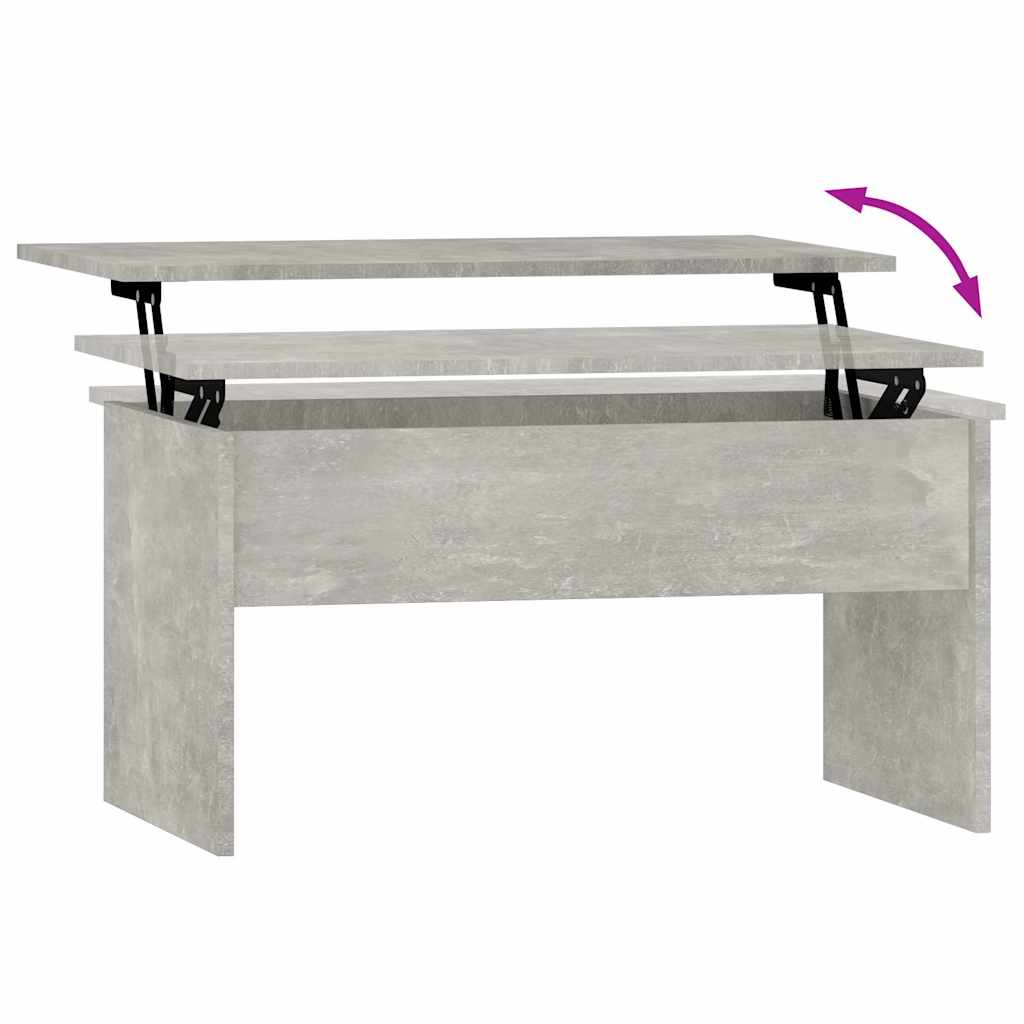 Betonszürke szerelt fa dohányzóasztal 80 x 50,5 x 41,5 cm 6