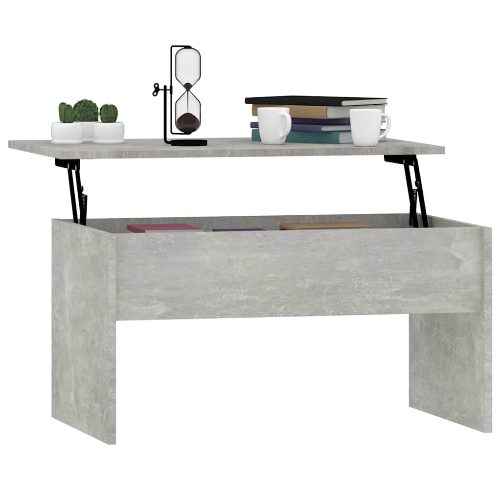 Betonszürke szerelt fa dohányzóasztal 80 x 50,5 x 41,5 cm 7
