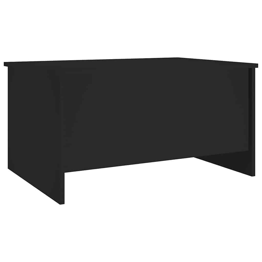 Fekete szerelt fa dohányzóasztal 80 x 55,5 x 41,5 cm 3