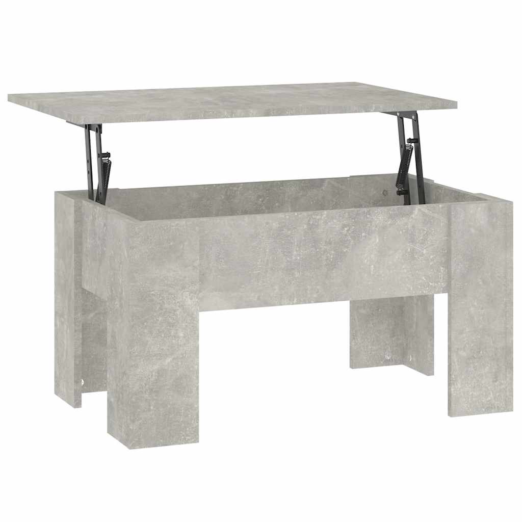 Betonszürke szerelt fa dohányzóasztal 79x49x41 cm 5