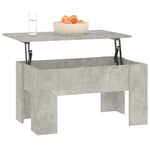 Betonszürke szerelt fa dohányzóasztal 79x49x41 cm 6