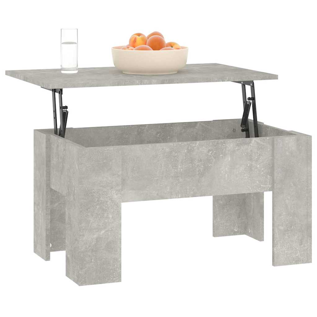 Betonszürke szerelt fa dohányzóasztal 79x49x41 cm 6