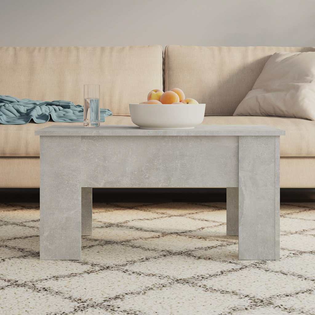 Betonszürke szerelt fa dohányzóasztal 79x49x41 cm