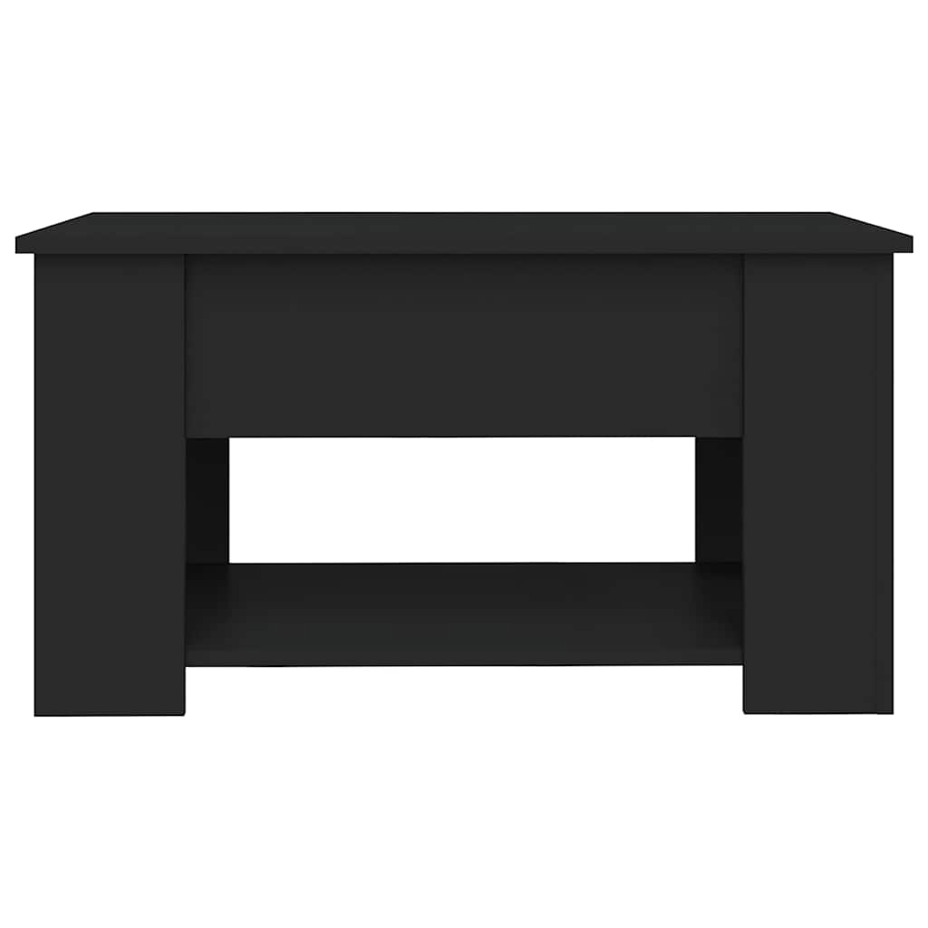 Fekete szerelt fa dohányzóasztal 79 x 49 x 41 cm 5