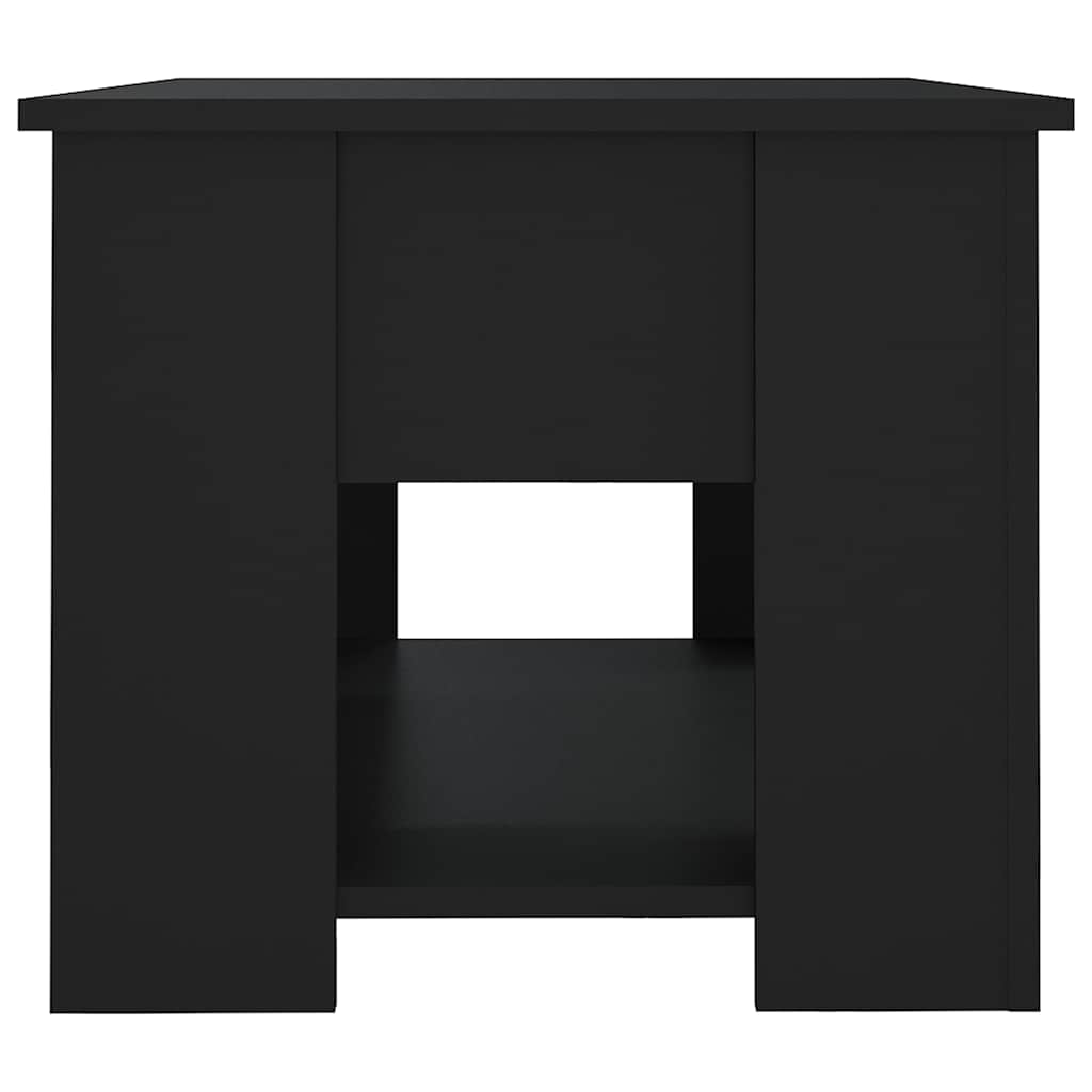 Fekete szerelt fa dohányzóasztal 79 x 49 x 41 cm 6