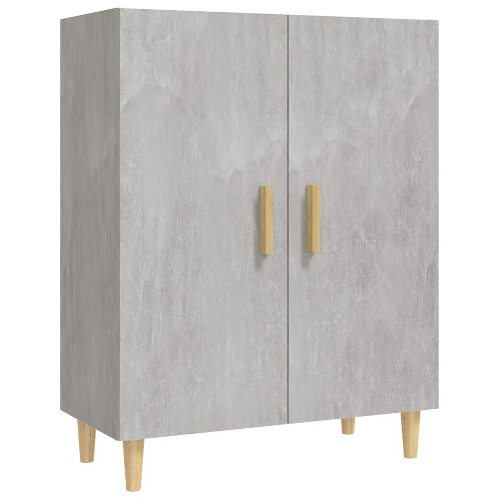 Betonszürke szerelt fa tálalószekrény 70 x 34 x 90 cm 2