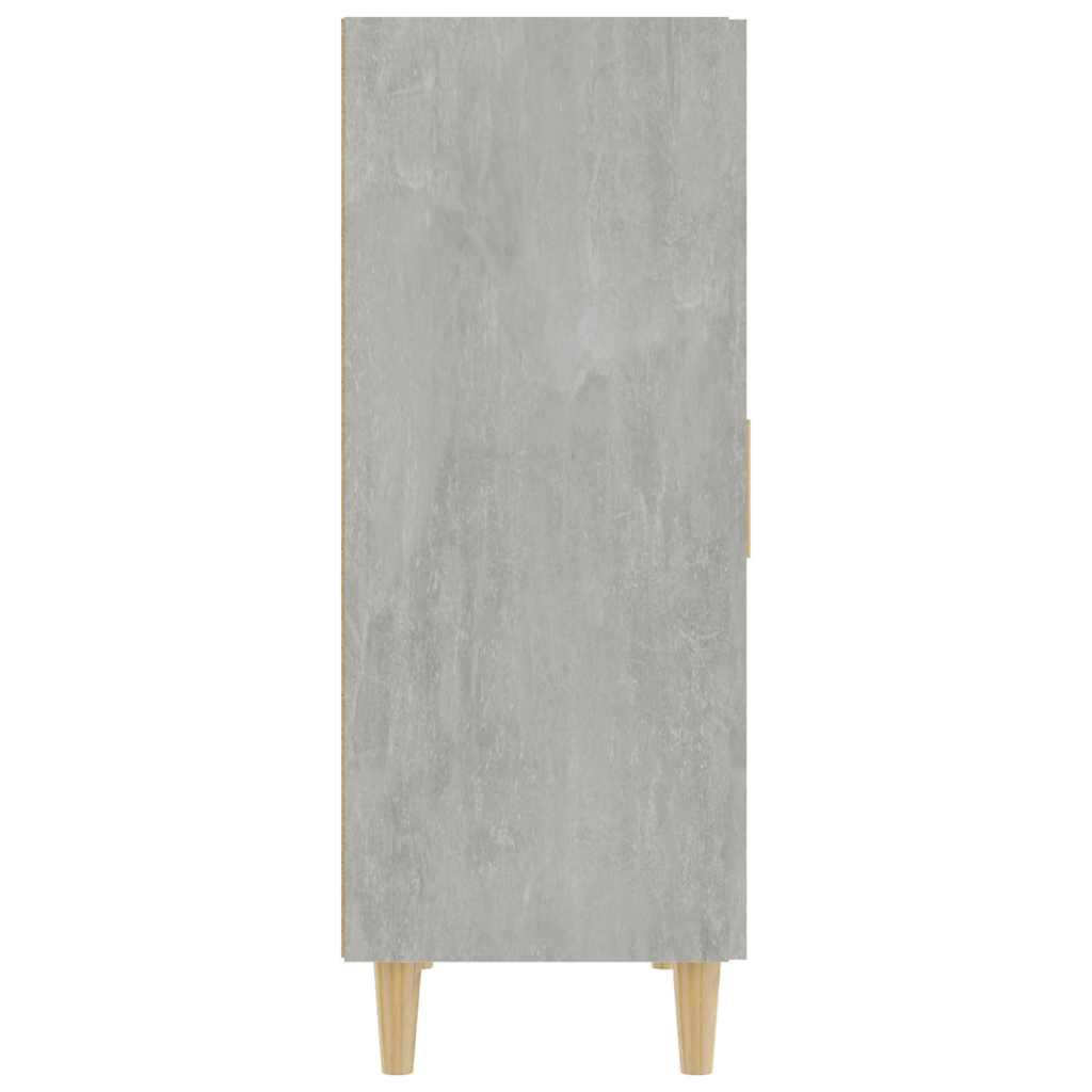 Betonszürke szerelt fa tálalószekrény 70 x 34 x 90 cm 4