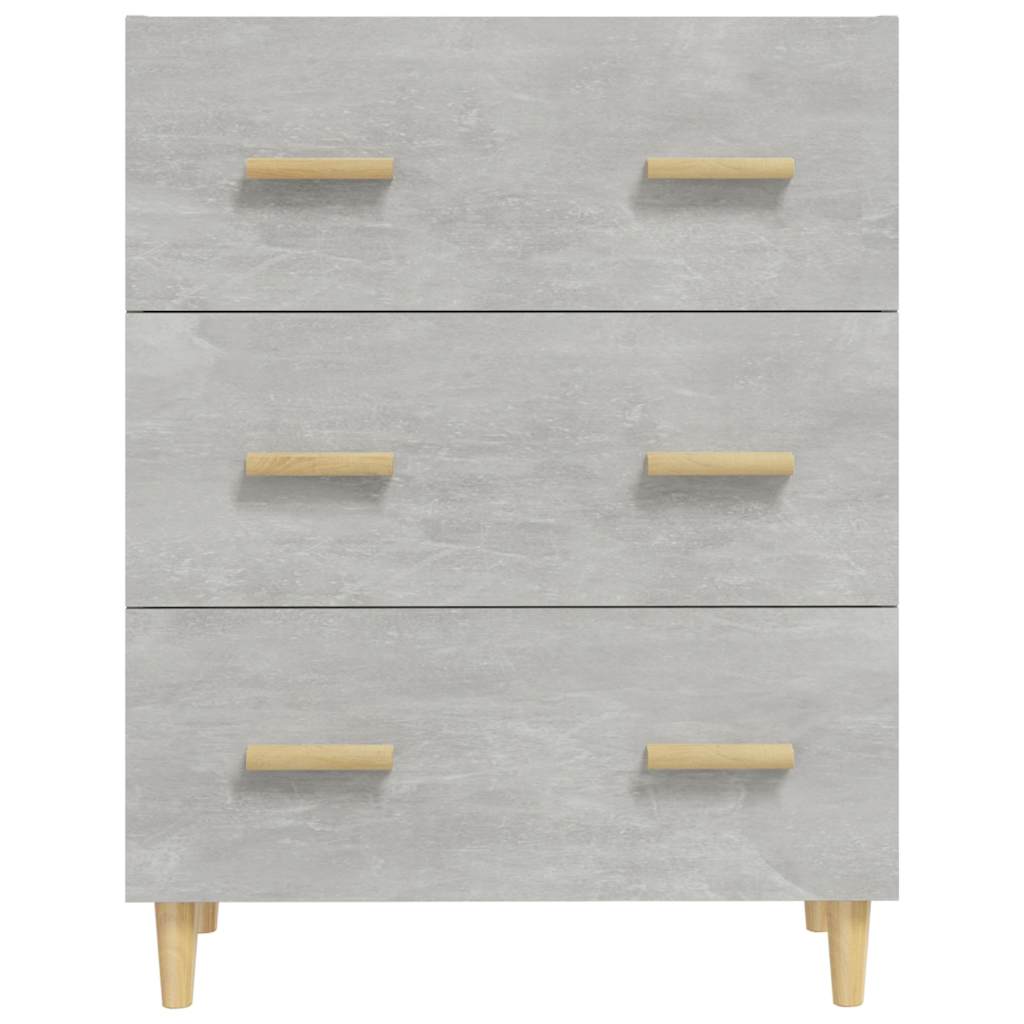 Betonszürke szerelt fa tálalószekrény 70 x 34 x 90 cm 3