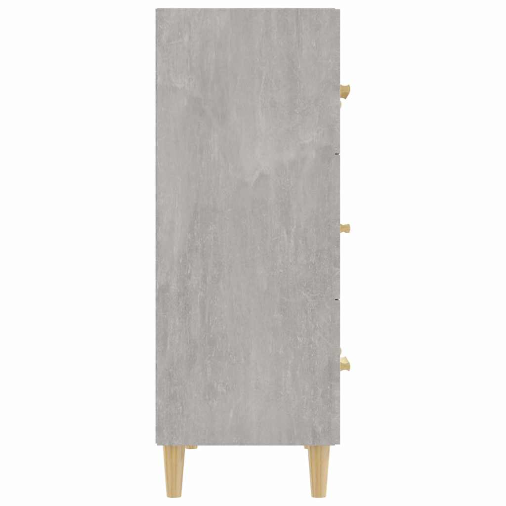 Betonszürke szerelt fa tálalószekrény 70 x 34 x 90 cm 4