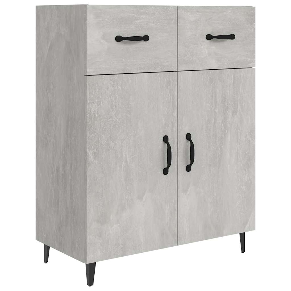 Betonszürke szerelt fa tálalószekrény 69,5 x 34 x 90 cm 2