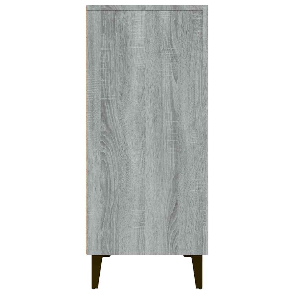 Szürke sonoma színű szerelt fa tálalószekrény 90 x 34 x 80 cm 6