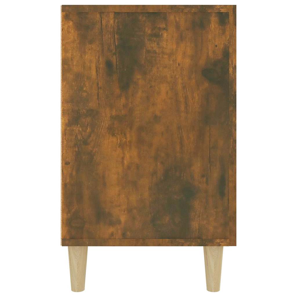 Füstös tölgy színű szerelt fa tálalószekrény 100 x 36 x 90 cm 4