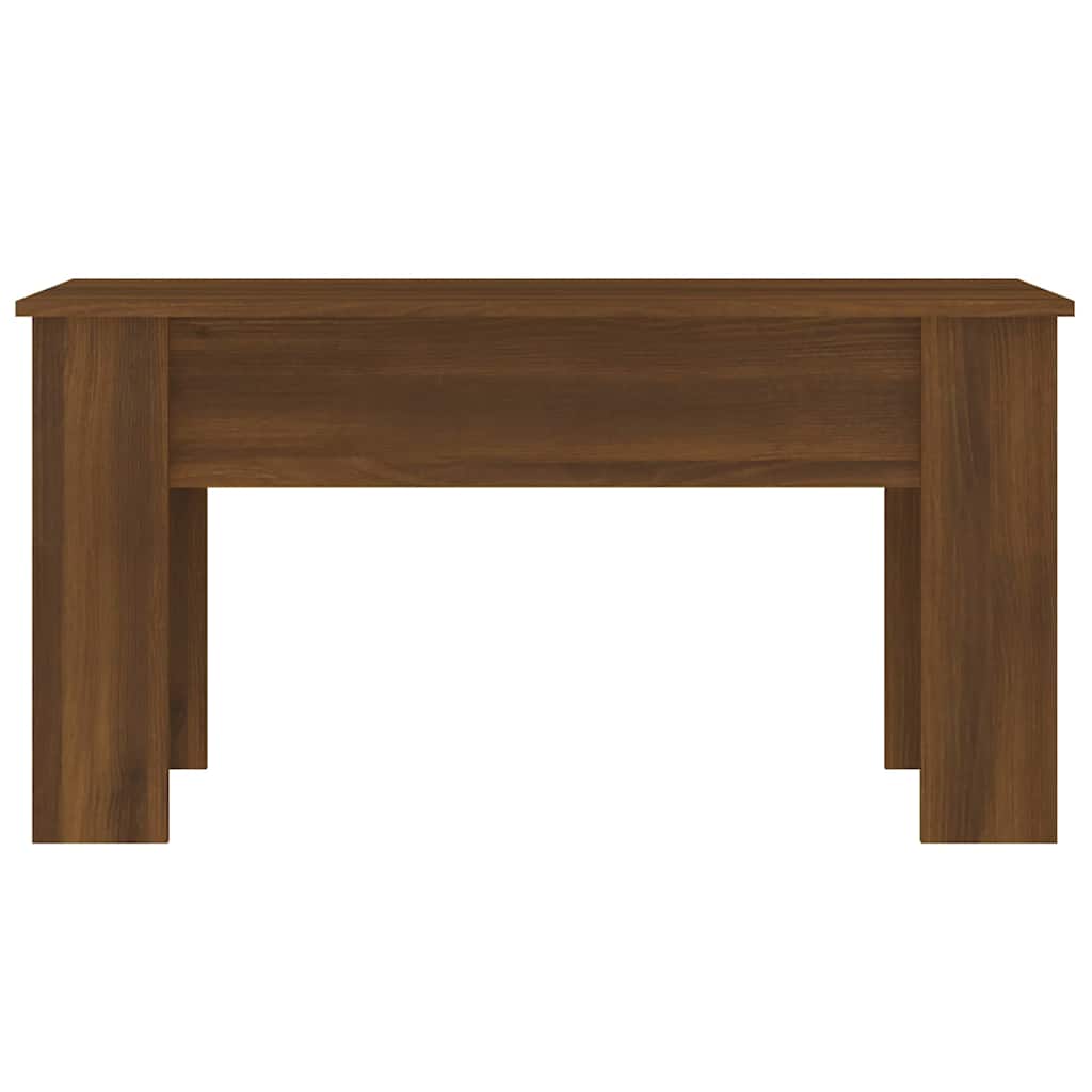 Barna tölgyszínű szerelt fa dohányzóasztal 101x49x52 cm 6