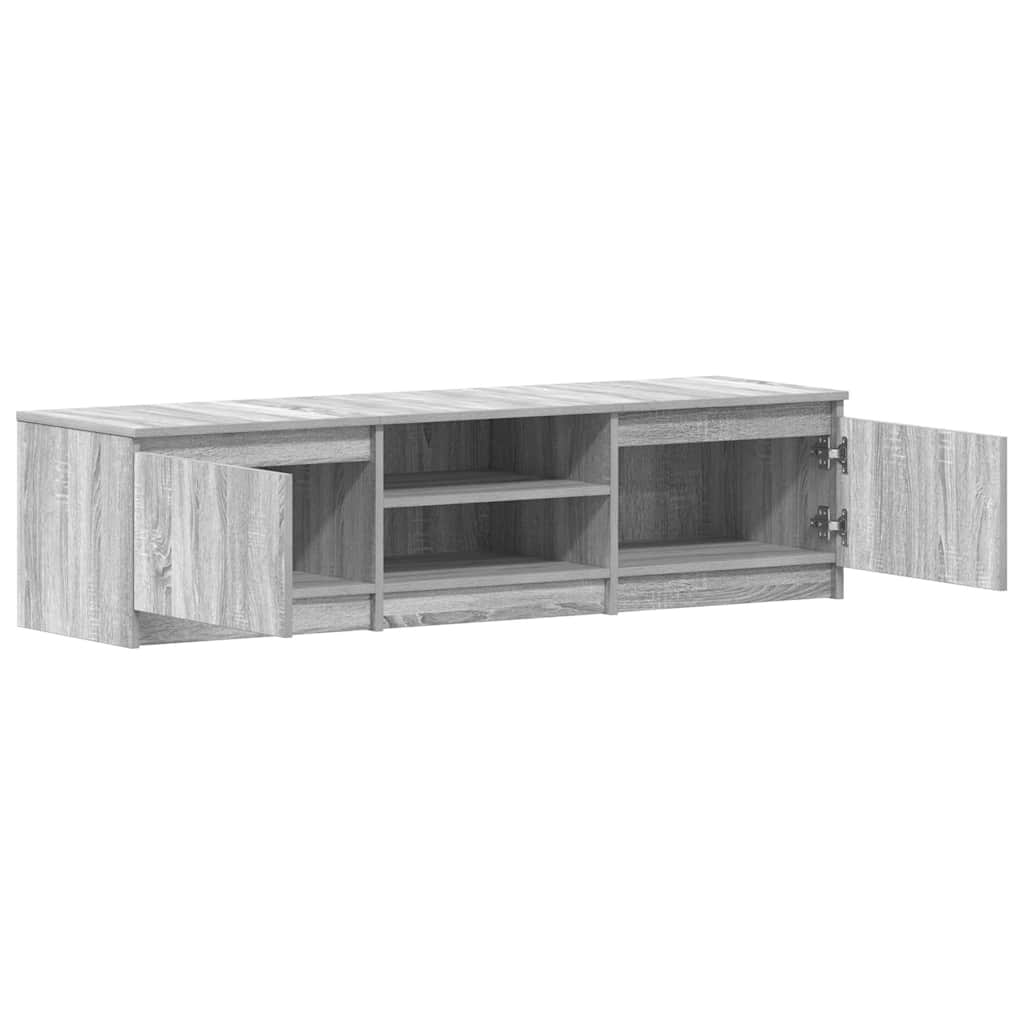 Szürke sonoma színű szerelt fa TV-szekrény 140 x 40 x 35,5 cm 5