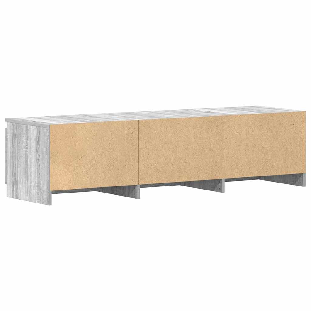 Szürke sonoma színű szerelt fa TV-szekrény 140 x 40 x 35,5 cm 8