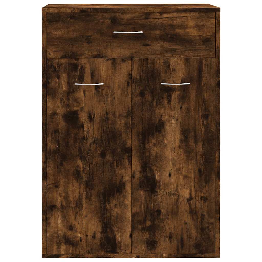 Füstös tölgy színű szerelt fa cipősszekrény 60 x 35 x 84 cm 3