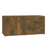 Füstös tölgy színű szerelt fa TV-szekrény 80 x 34 x 36 cm 2