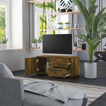 Füstös tölgy színű szerelt fa TV-szekrény 80 x 34 x 36 cm 3