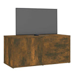 Füstös tölgy színű szerelt fa TV-szekrény 80 x 34 x 36 cm 4