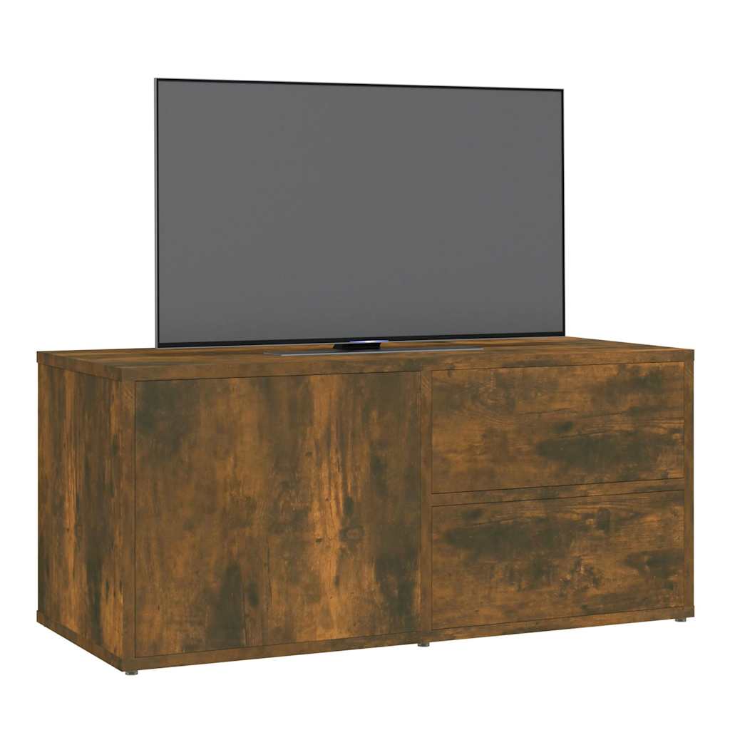 Füstös tölgy színű szerelt fa TV-szekrény 80 x 34 x 36 cm 4