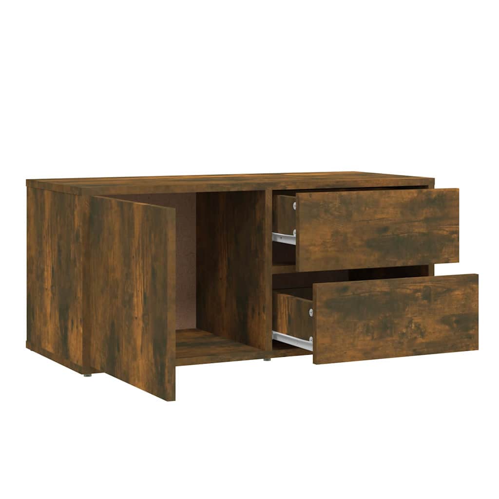 Füstös tölgy színű szerelt fa TV-szekrény 80 x 34 x 36 cm 6