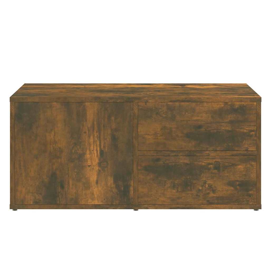 Füstös tölgy színű szerelt fa TV-szekrény 80 x 34 x 36 cm 7