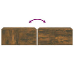 Füstös tölgy színű szerelt fa TV-szekrény 80 x 34 x 36 cm 9