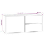 Füstös tölgy színű szerelt fa TV-szekrény 80 x 34 x 36 cm 11