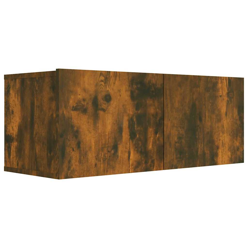 Füstös tölgy színű szerelt fa TV-szekrény 80 x 30 x 30 cm 2