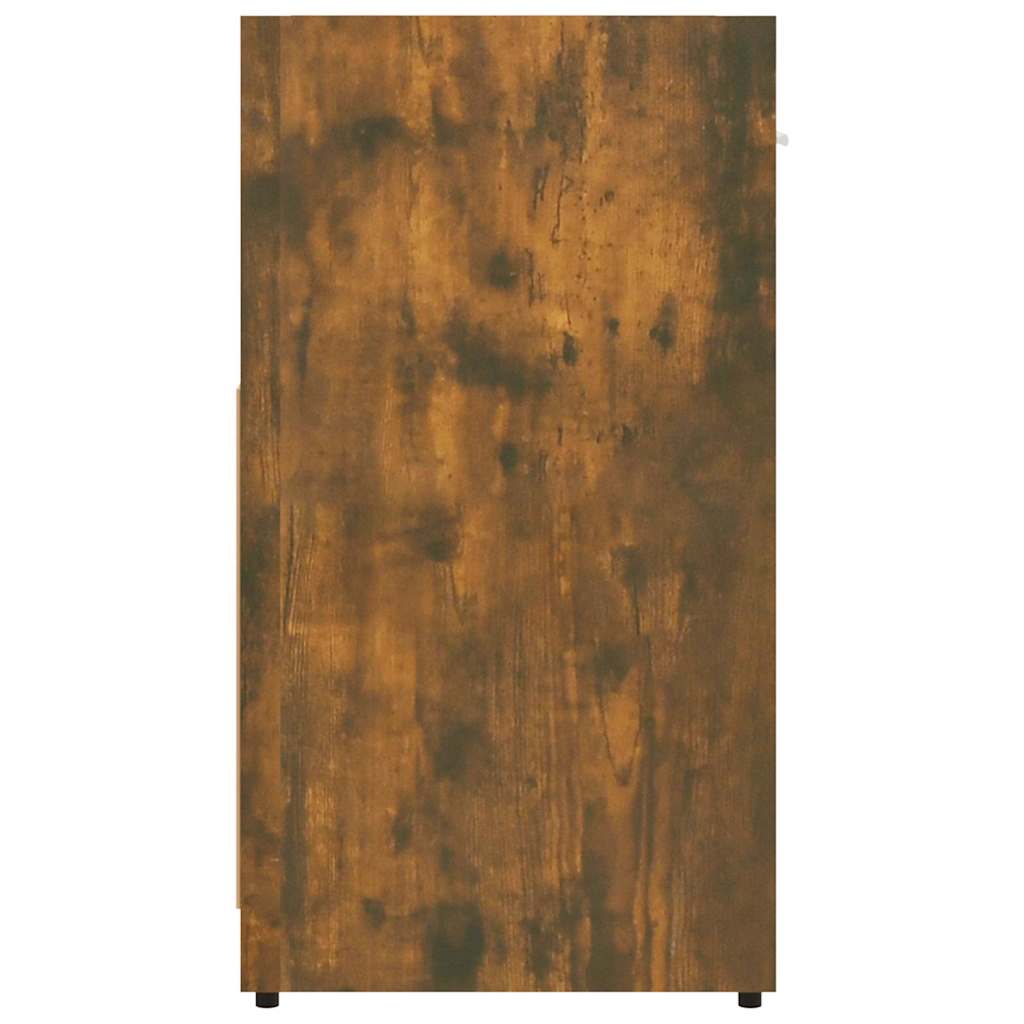 Füstös tölgy színű szerelt fa fürdőszobaszekrény 60x33x60 cm 7