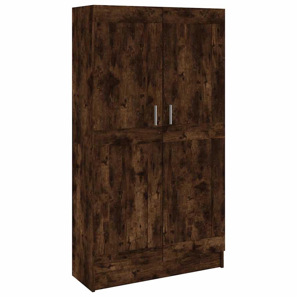 Füstös tölgy színű szerelt fa könyvszekrény 82,5x30,5x150 cm 2