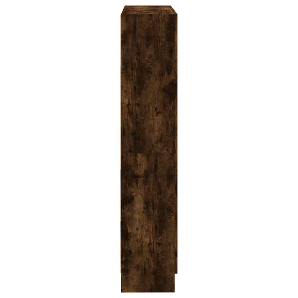 Füstös tölgy színű szerelt fa könyvszekrény 82,5x30,5x150 cm 6