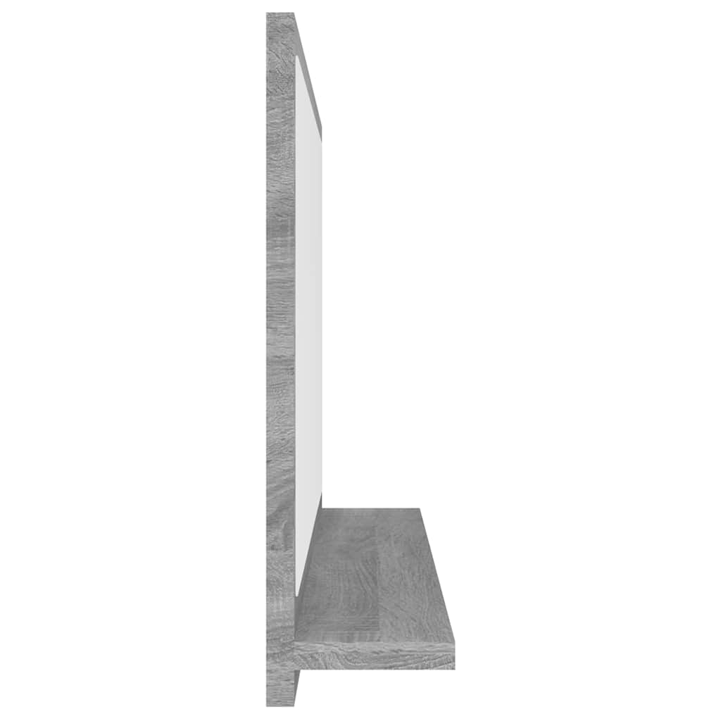 Szürke sonoma színű szerelt fa fürdőszobatükör 60x10,5x37 cm 4