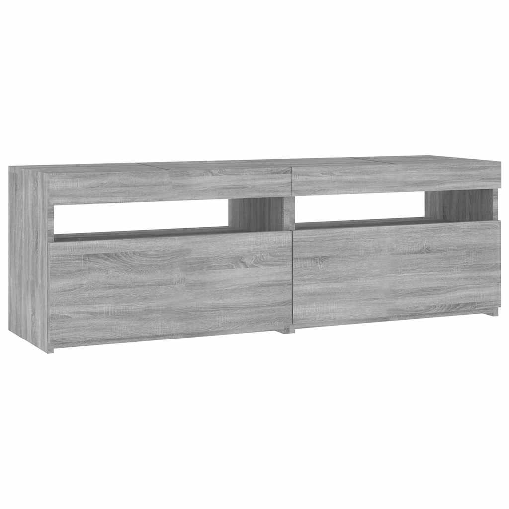 Szürke sonoma színű TV-szekrény LED-lámpákkal 120 x 35 x 40 cm 7