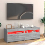Szürke sonoma színű TV-szekrény LED-lámpákkal 120 x 35 x 40 cm 8