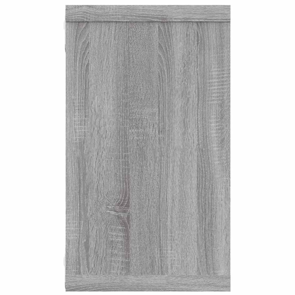 4 db szürke sonoma színű szerelt fa fali kockapolc 80x15x26,5cm 7