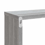 4 db szürke sonoma színű szerelt fa fali kockapolc 80x15x26,5cm 8