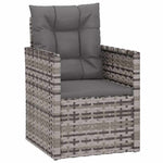 3 részes szürke polyrattan kültéri ülőgarnitúra párnákkal 3