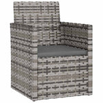 4 részes szürke polyrattan kültéri ülőgarnitúra párnákkal 3