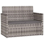 4 részes szürke polyrattan kültéri ülőgarnitúra párnákkal 4