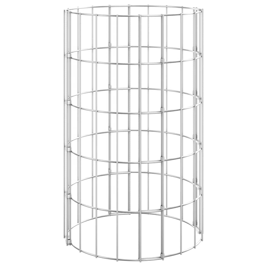 Kör alakú horganyzott acél gabion oszlop Ø30 x 50 cm 2