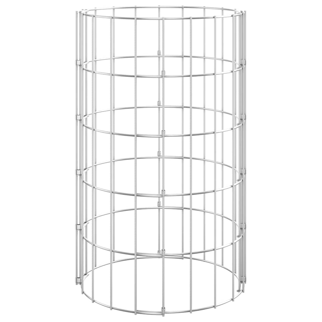 Kör alakú horganyzott acél gabion oszlop Ø30 x 50 cm 3