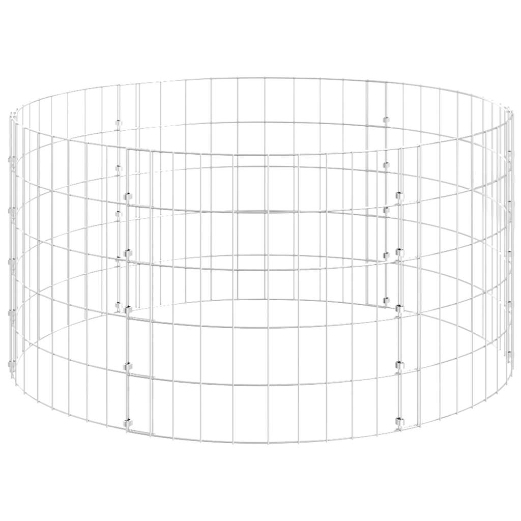 Kör alakú horganyzott acél gabion oszlop Ø100 x 50 cm 2