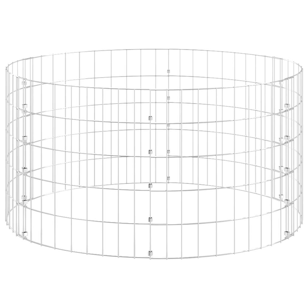 Kör alakú horganyzott acél gabion oszlop Ø100 x 50 cm 3