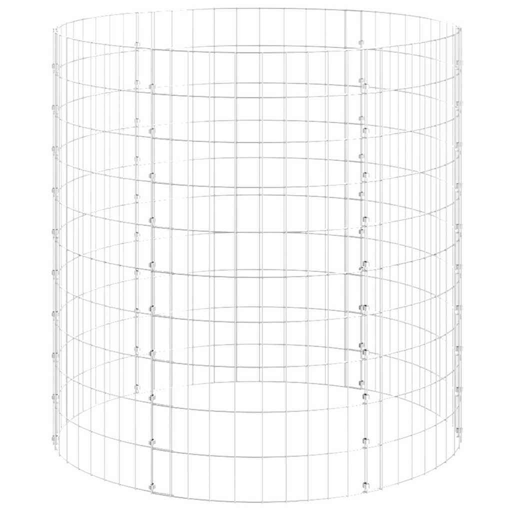 Kör alakú horganyzott acél gabion oszlop Ø100 x 100 cm 2