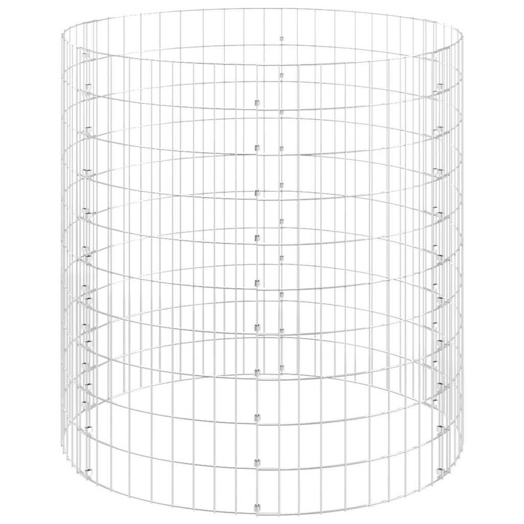 Kör alakú horganyzott acél gabion oszlop Ø100 x 100 cm 3