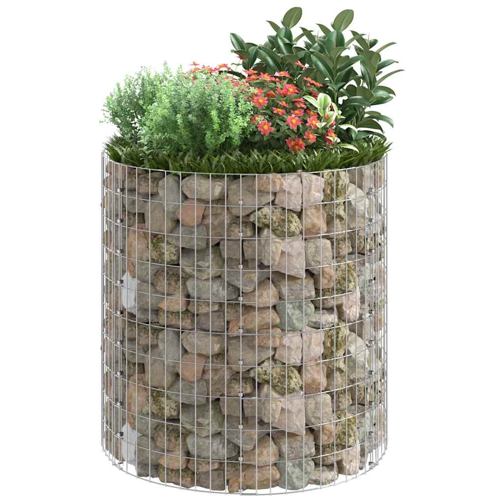 Kör alakú horganyzott acél gabion oszlop Ø100 x 100 cm 5